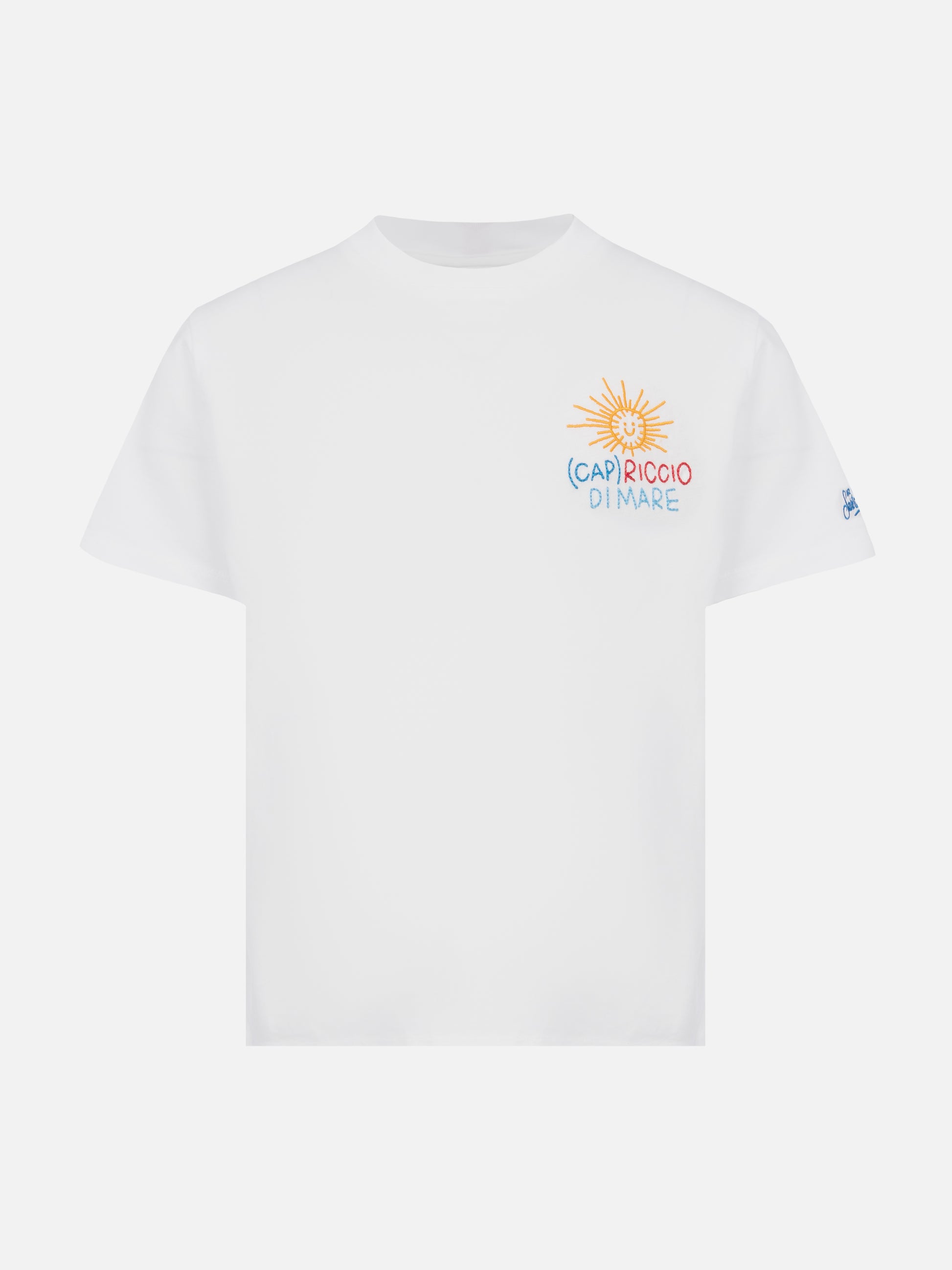 Portofino Jr cotton jersey t-shirt with Capriccio di Mare embroidery | INSULTI LUMINOSI SPECIAL EDITION - MC2 Saint Barth