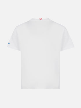 Portofino Jr cotton jersey t-shirt with Capriccio di Mare embroidery | INSULTI LUMINOSI SPECIAL EDITION - MC2 Saint Barth