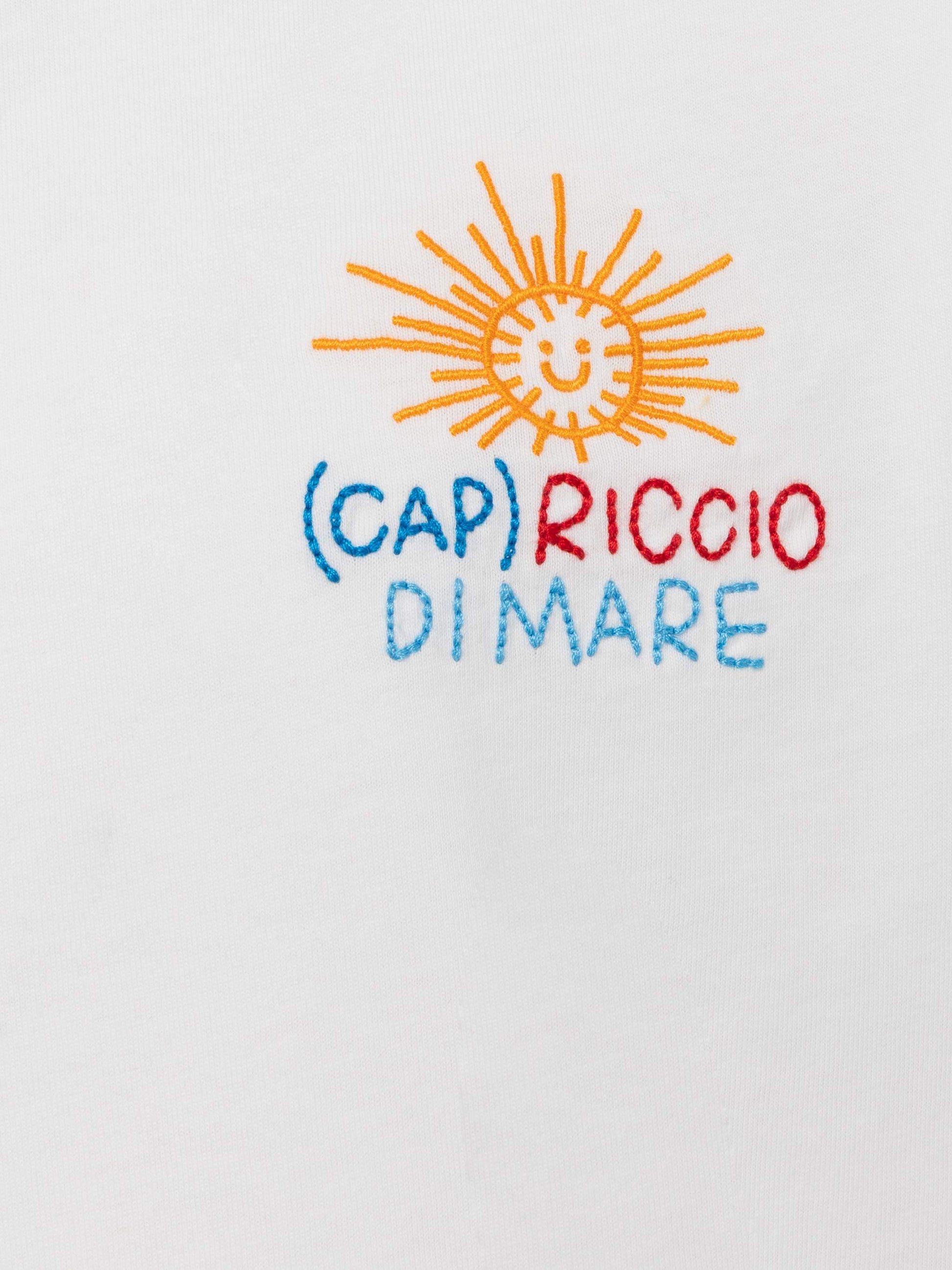 Portofino Jr cotton jersey t-shirt with Capriccio di Mare embroidery | INSULTI LUMINOSI SPECIAL EDITION - MC2 Saint Barth