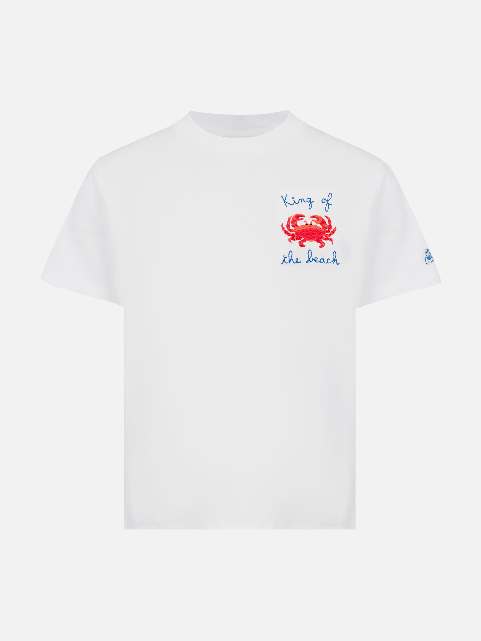 Portofino Jr cotton jersey t-shirt with King of the Beach embroidery - MC2 Saint Barth
