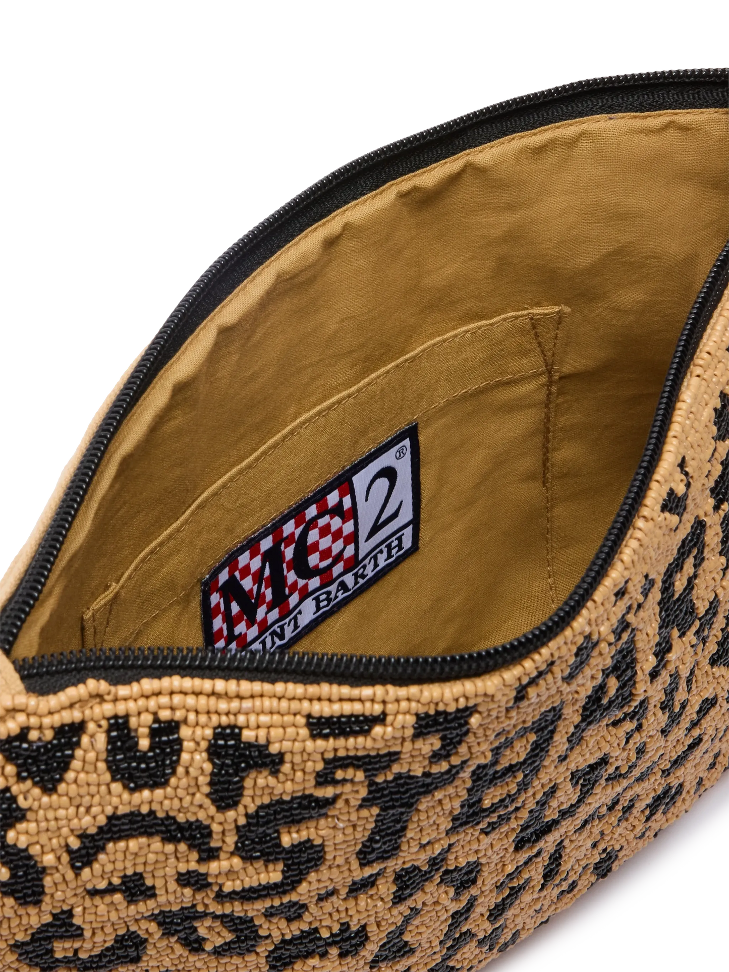 Pouch Pearl beaded leopard pouch