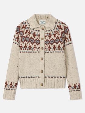 Patty Donegal Wollmisch-Cardigan mit Fair-Isle-Muster 