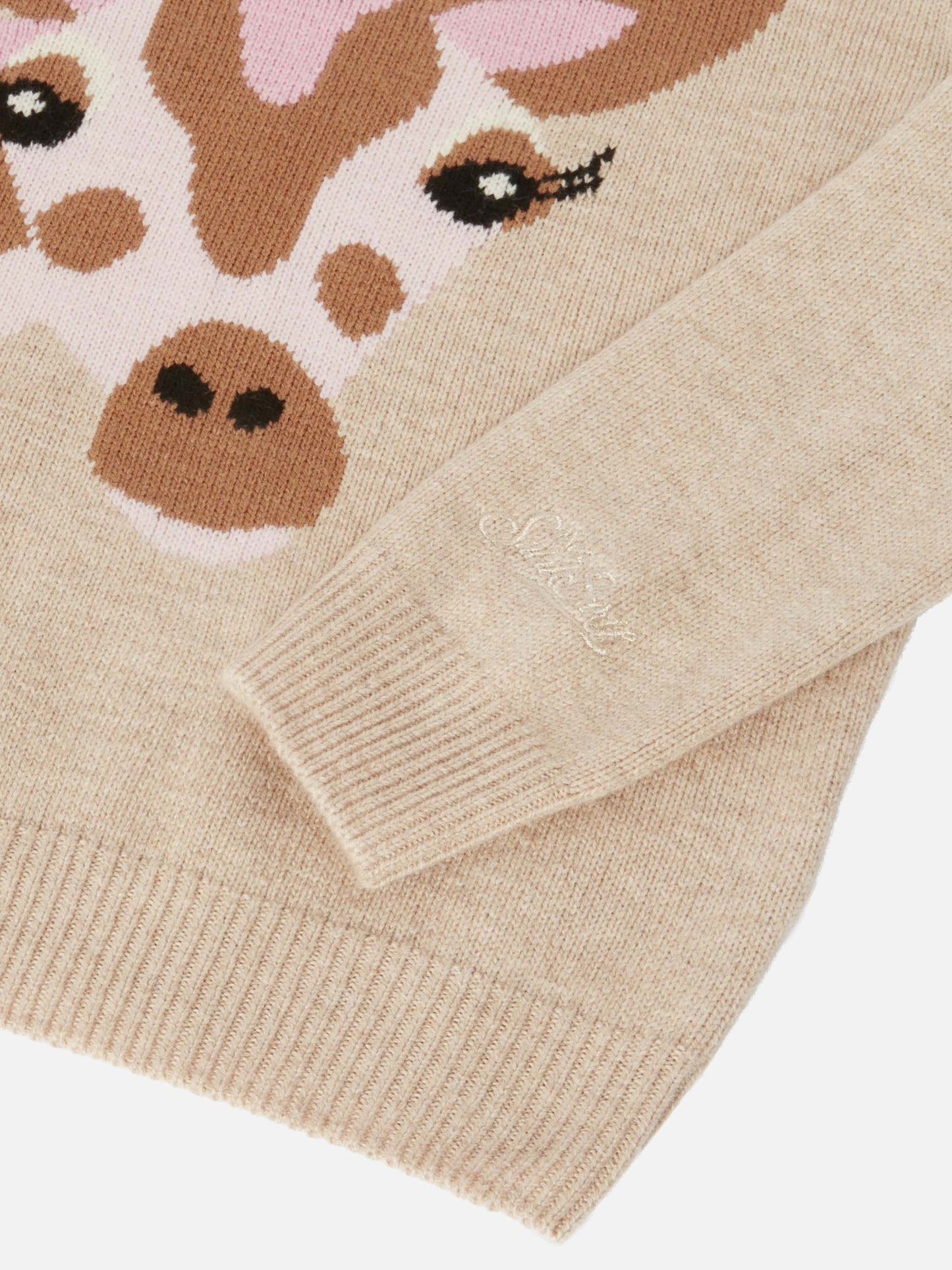 Princess cashmere-blend sweater with Non voglio crescere embroidery