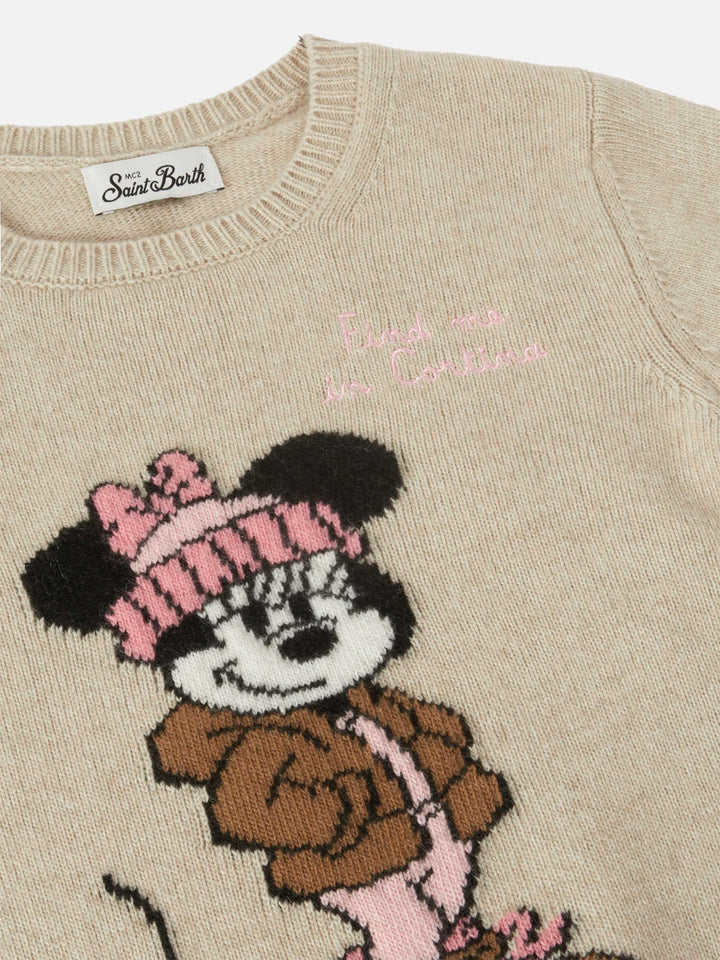Princess cashmere-blend sweater with Minnie acquard | DISNEY SPECIAL EDITION