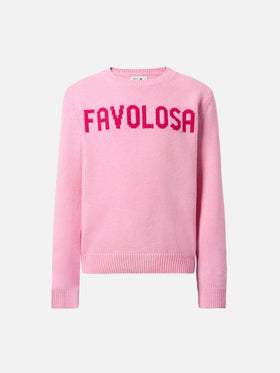 Maglione  Princess in misto cashmere e con jacquard Favolosa