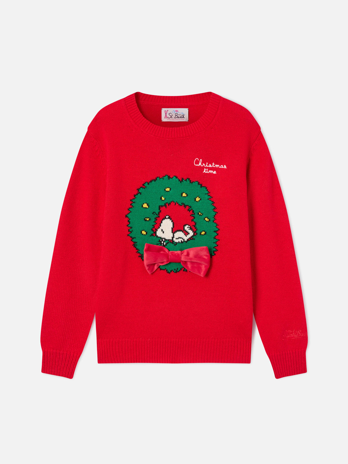 Jersey de punto con cuello redondo Red Princess con parche de Snoopy | Special edition 
