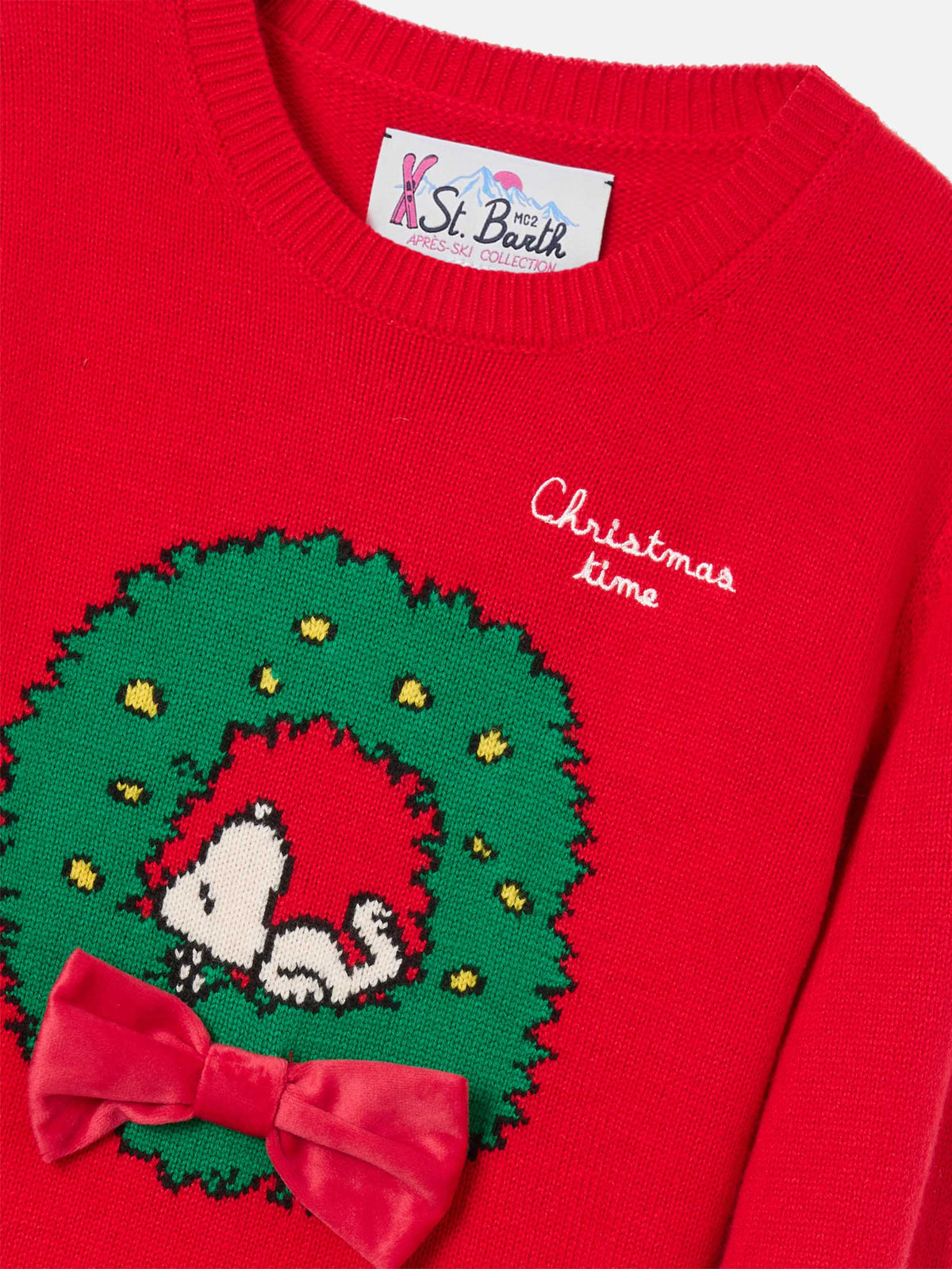 Jersey de punto con cuello redondo Red Princess con parche de Snoopy | Special edition 