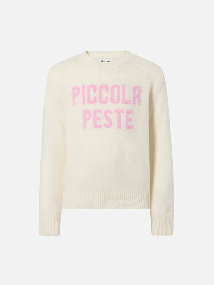 Sweater Princess in cashmere blend with Piccola Peste jacquard
