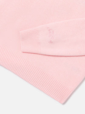 Pink Princess Rundhals-Strickpullover mit Princess-Intarsie 