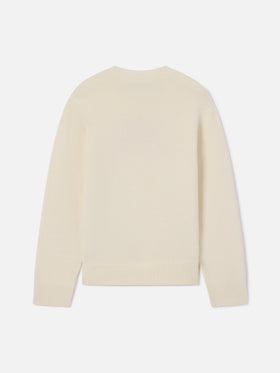 Pull en maille à col rond Princess gris avec lettrage Foto Monella 