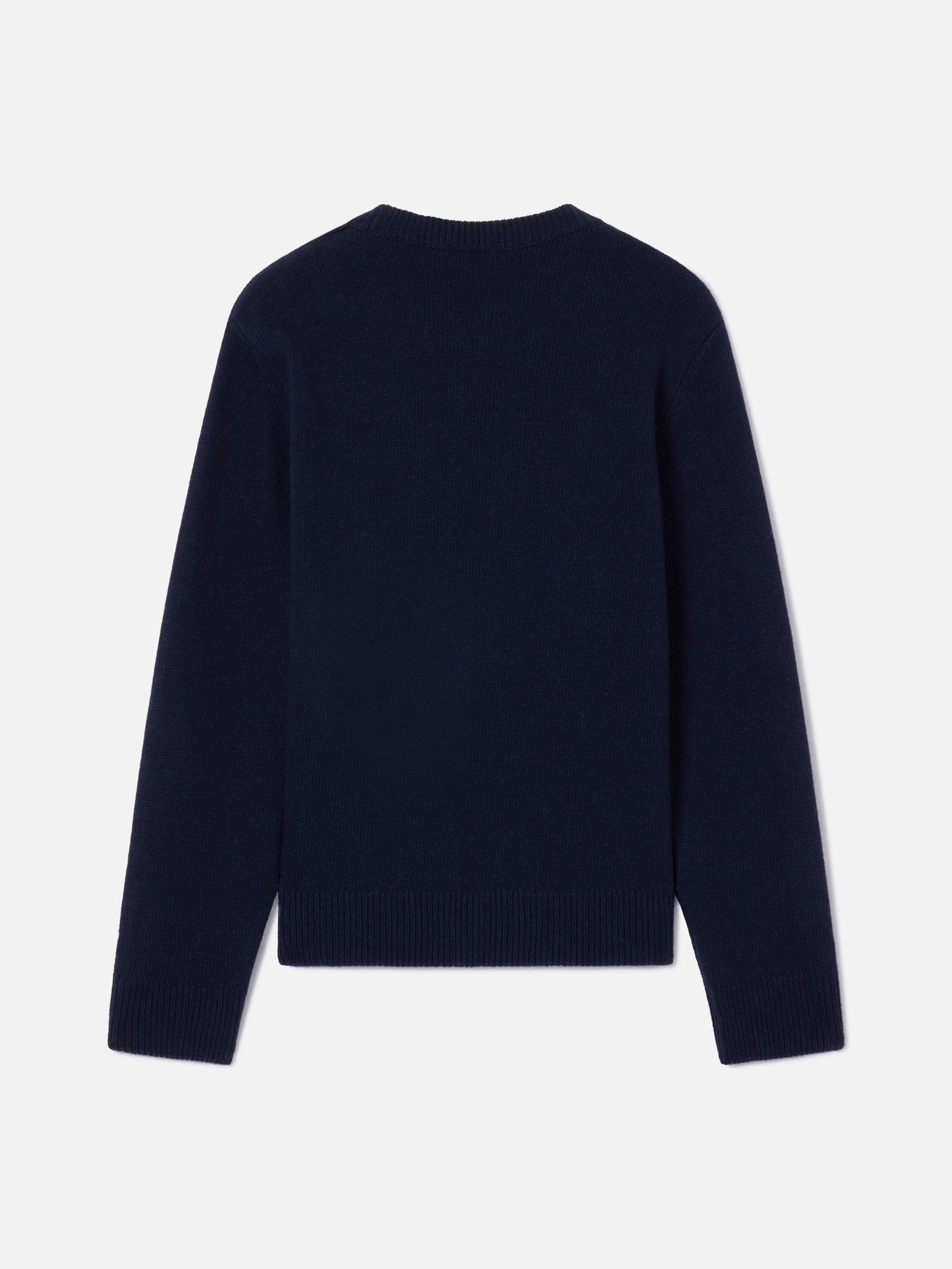 Pull en maille à col rond Princess bleu marine blue avec broderie Zero Sbatti 