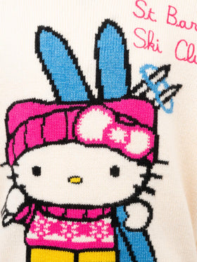Girl crewneck sweater Princess with Hello Kitty jacquard | HELLO KITTY SPECIAL EDITION - MC2 Saint Barth