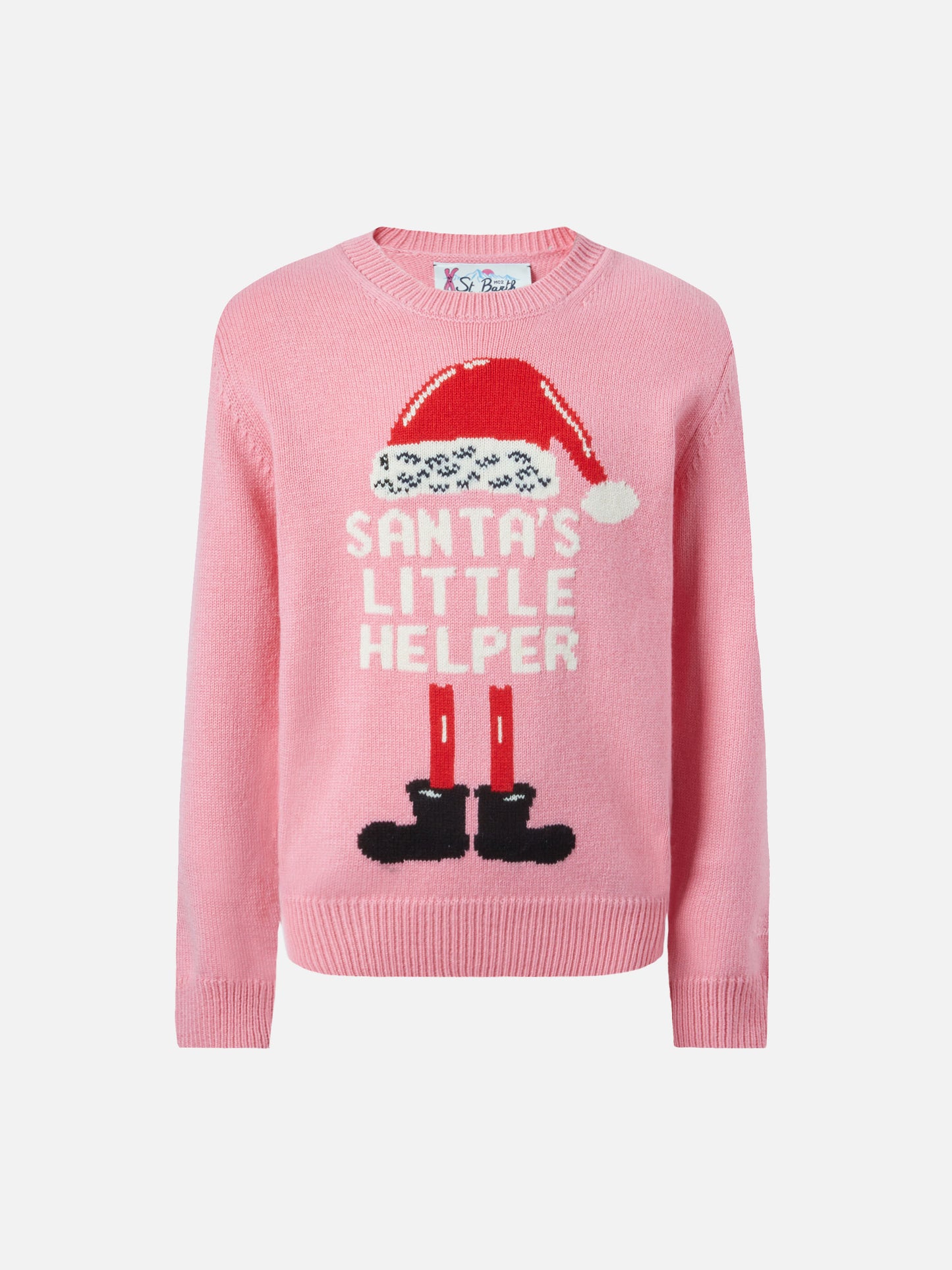 Princess cashmere-blend sweater with Santa's little helper jacquard