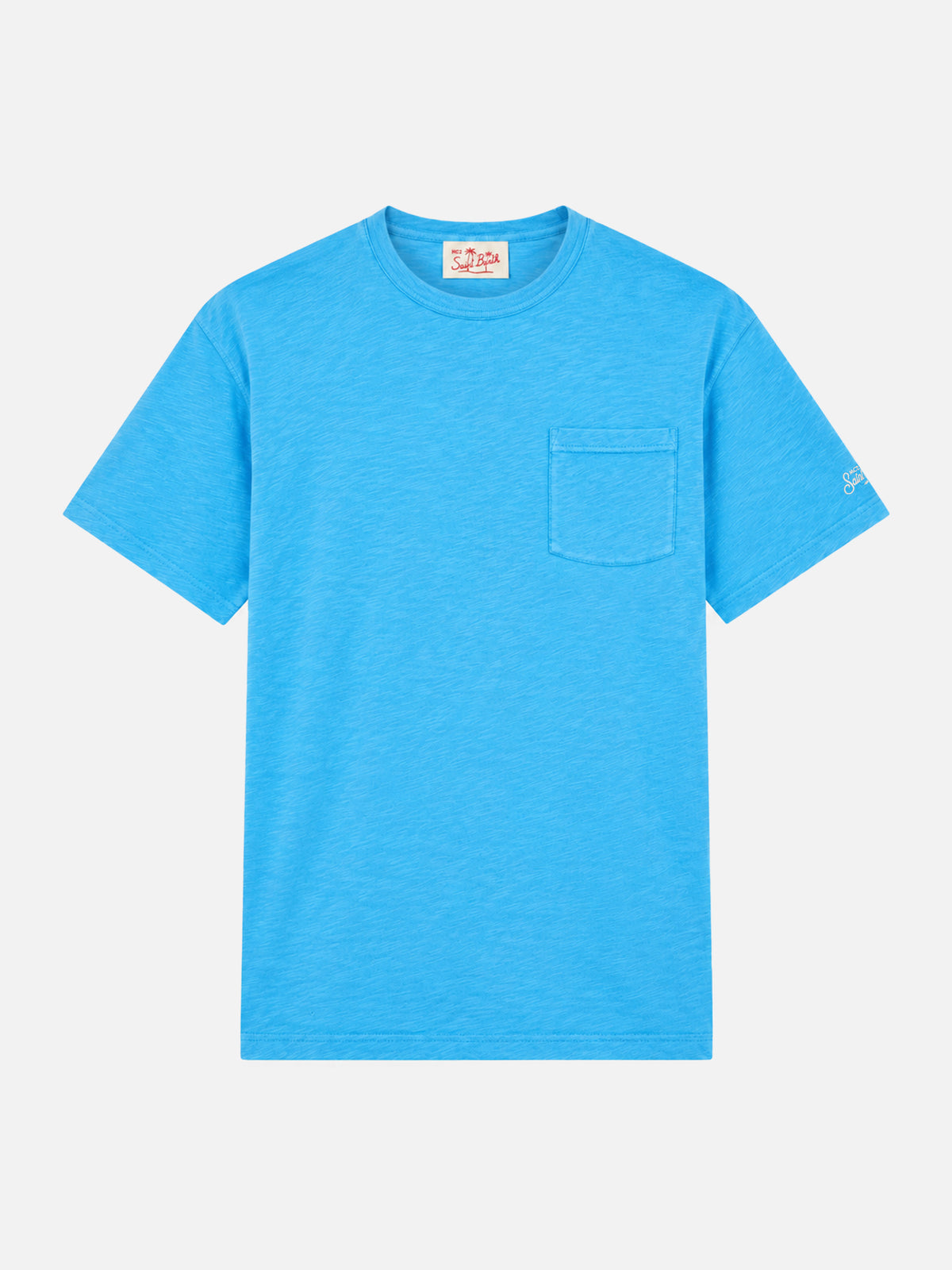 Bluette President slub cotton T-shirt with logo embroidery