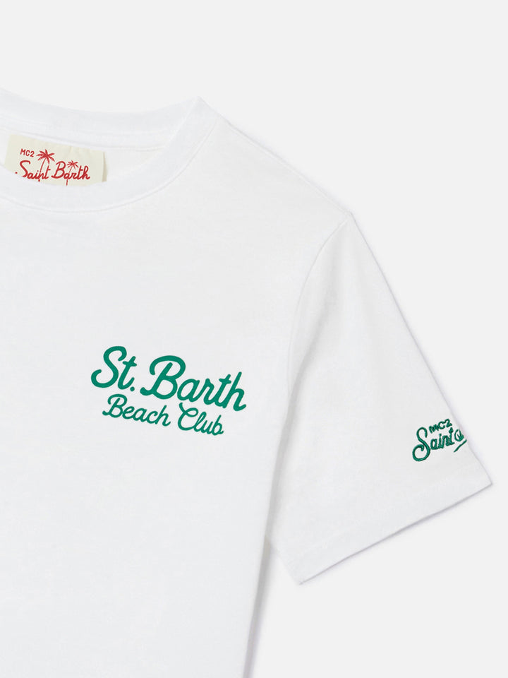 Portland Jr t-shirt with Beach Club maxi print on the back