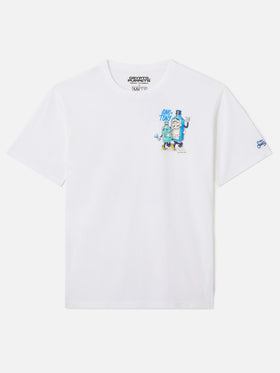 White Portland t-shirt with Gino & Tony illustration | Special Edition