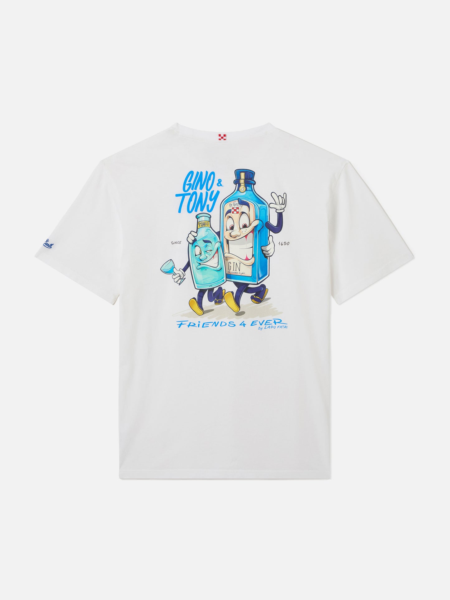 White Portland t-shirt with Gino & Tony illustration | Special Edition