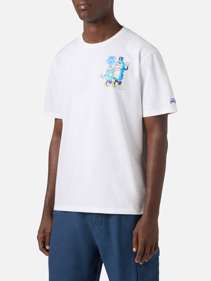 White Portland t-shirt with Gino & Tony illustration | Special Edition