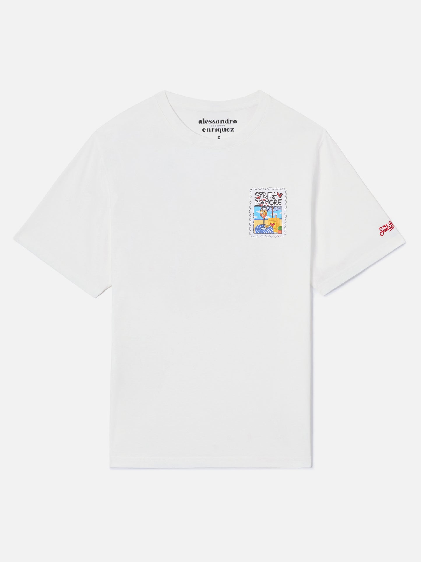 T-shirt Portland blanc avec illustration Spritzo d’Amore 