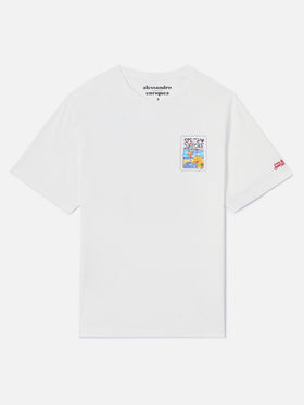 T-shirt Portland blanc avec illustration Spritzo d’Amore 