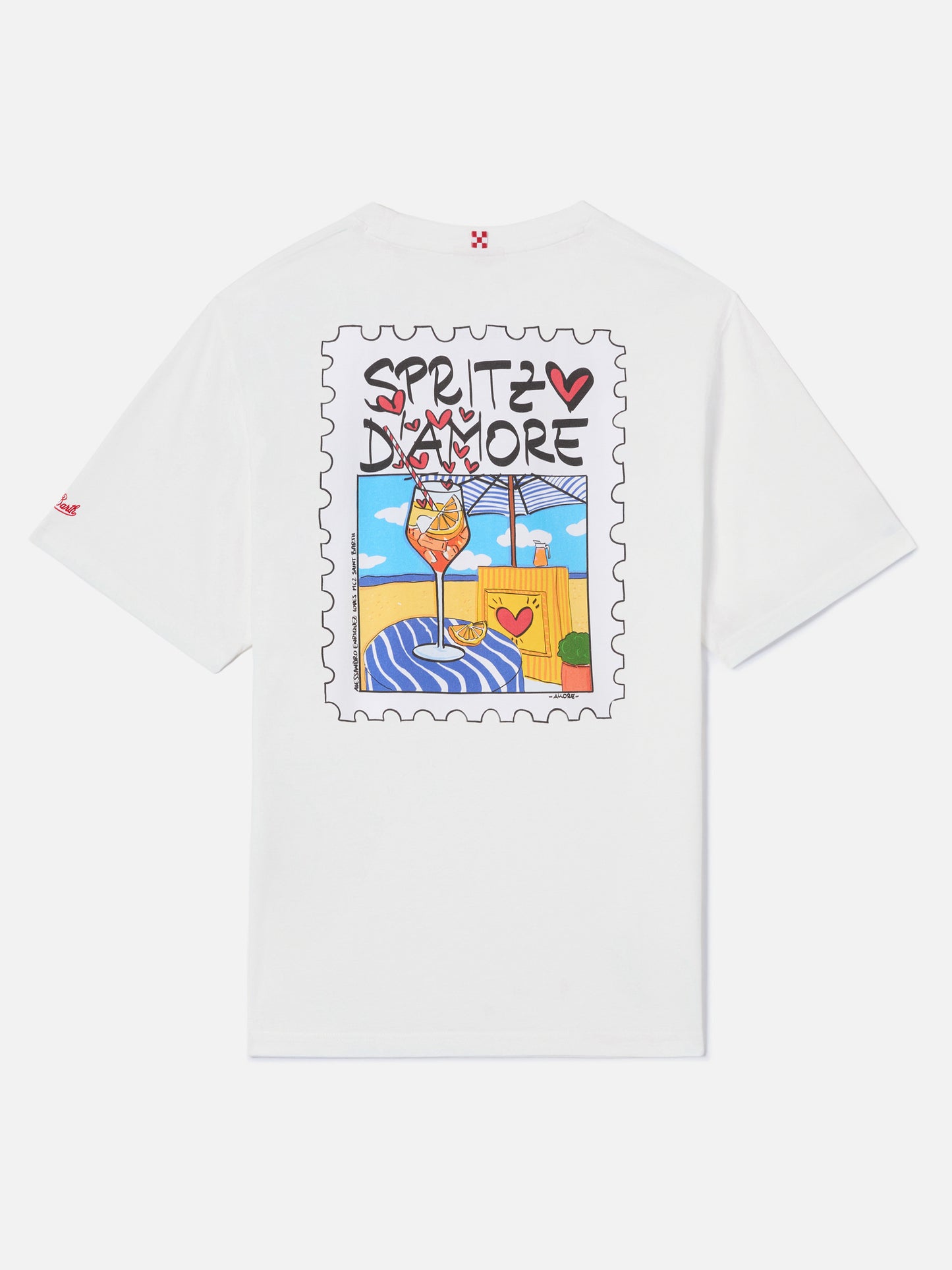 T-shirt Portland blanc avec illustration Spritzo d’Amore 