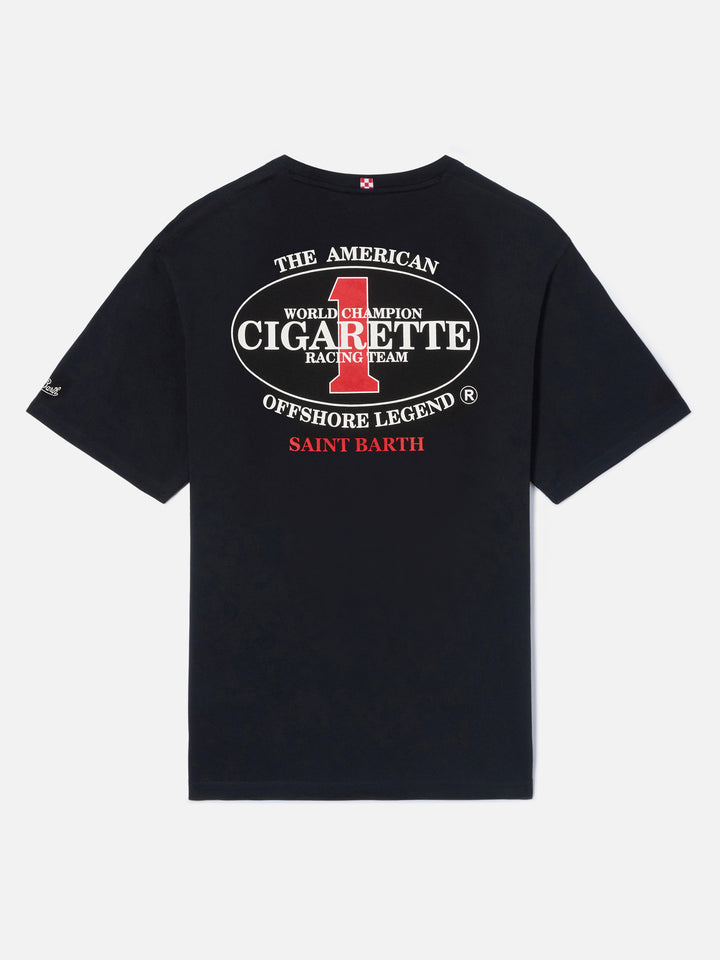 T-shirt Portland nera con stampa Cigarette Racing | Special Edition