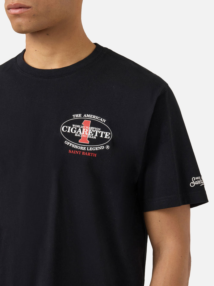 T-shirt Portland nera con stampa Cigarette Racing | Special Edition