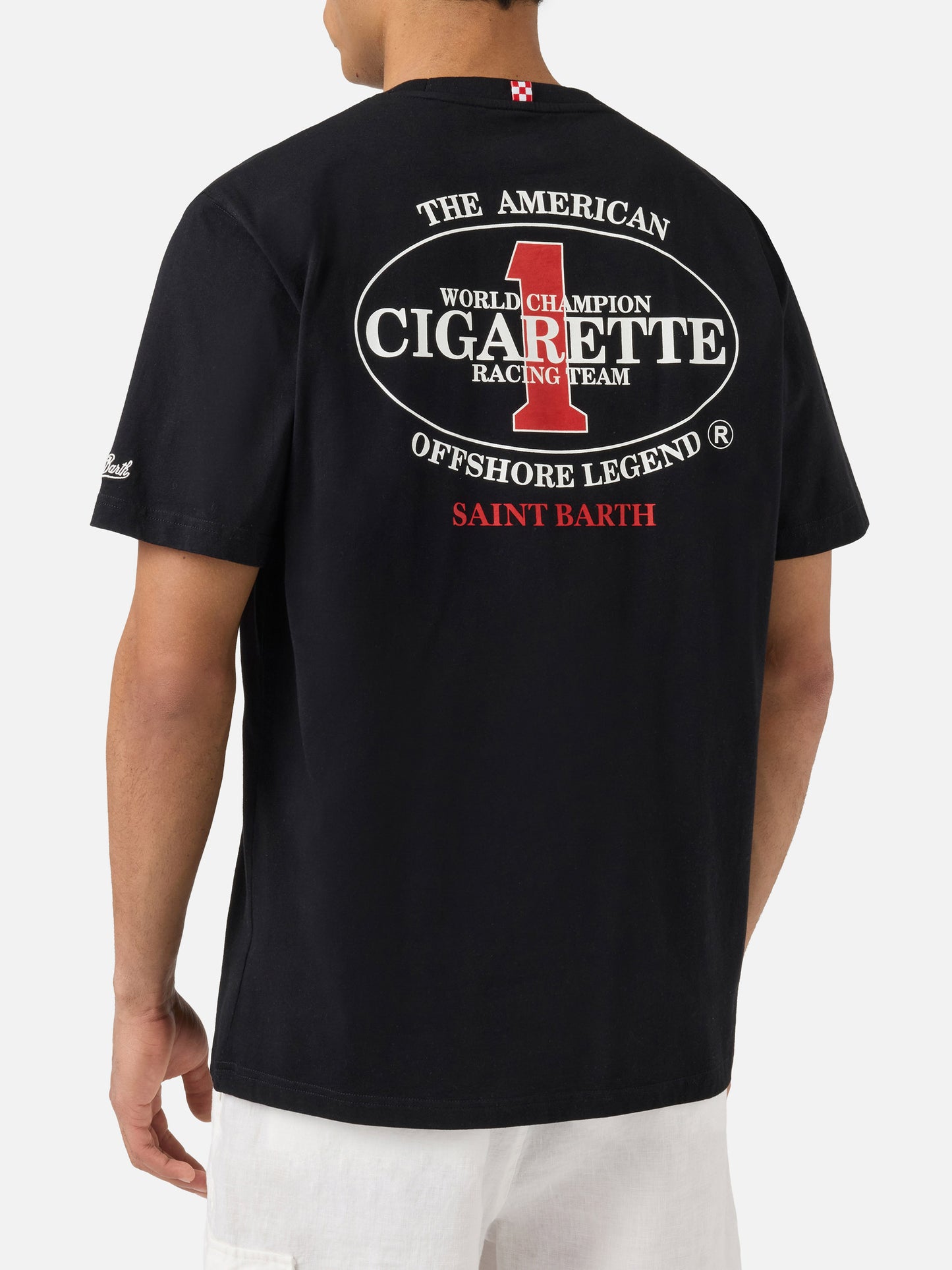 T-shirt Portland nera con stampa Cigarette Racing | Special Edition