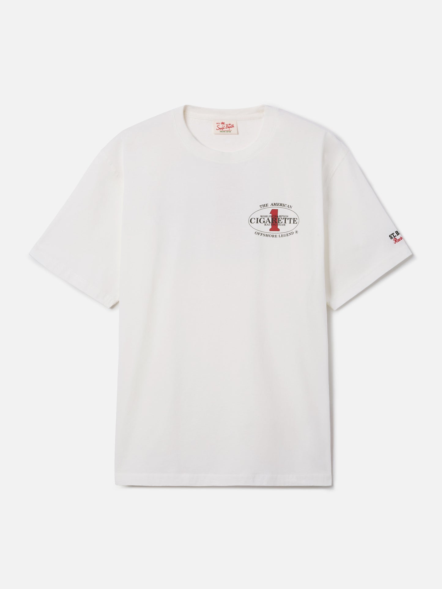 Camiseta Portland color crema con estampado Cigarette Racing | Edición Especial 