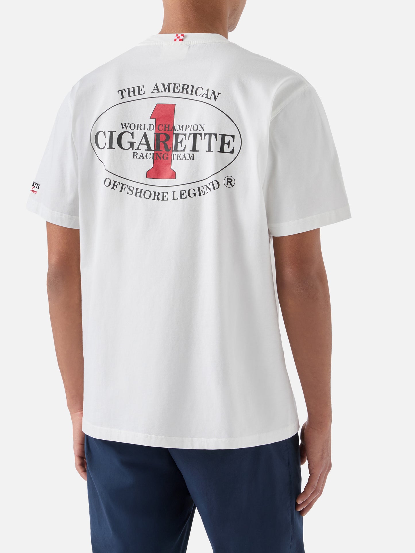 Camiseta Portland color crema con estampado Cigarette Racing | Edición Especial 