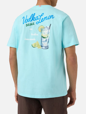 Camiseta Portland verde aqua con ilustración Vodka Lemon Drink 
