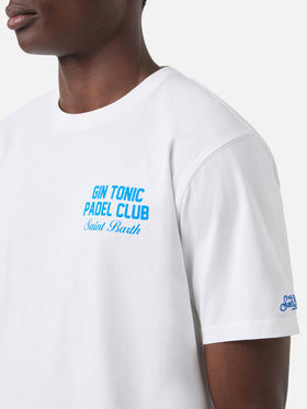 White Portland t-shirt with Gin Tonic Padel Club iprint