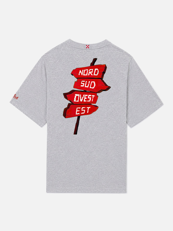T-shirt Portland gris avec imprimé Nord Sud Ovest Est | Special Edition 