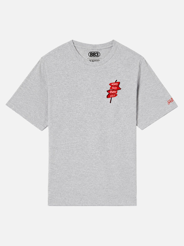 T-shirt Portland gris avec imprimé Nord Sud Ovest Est | Special Edition 