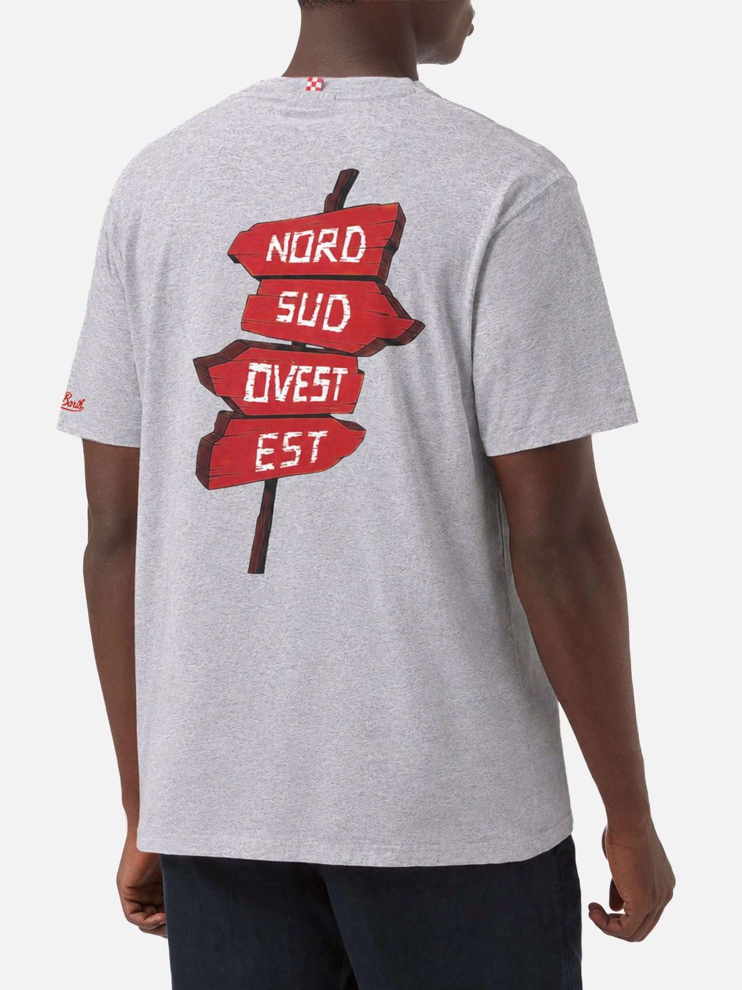 T-shirt portland grigia con grafica Nord Sud Ovest Est | Special Edition