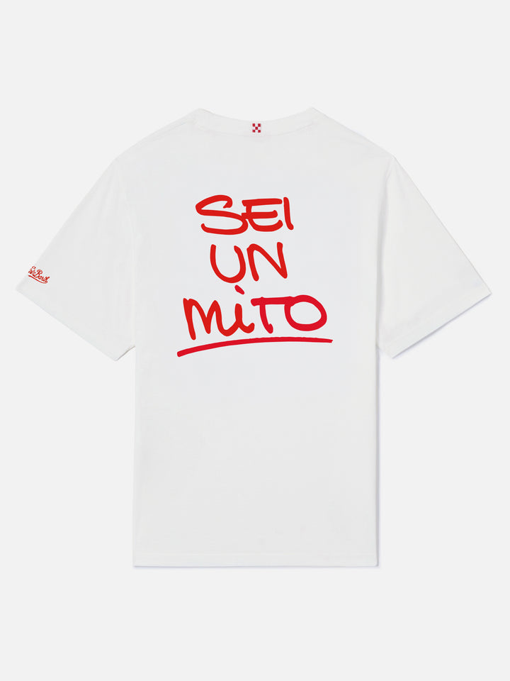 T-shirt White portland avec graphisme Sei un mito | Special Edition 