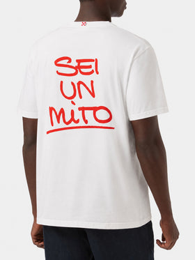 T-shirt White portland avec graphisme Sei un mito | Special Edition 