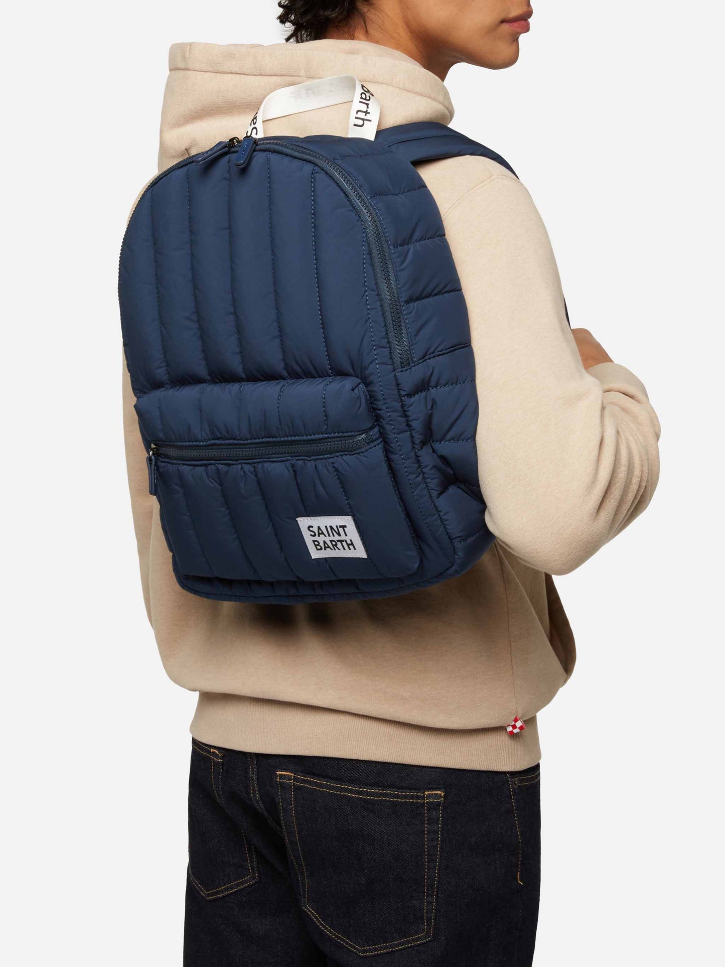 Navy blue Puffer Backpack - MC2 Saint Barth
