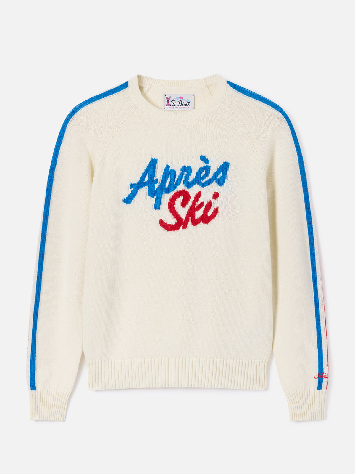 Off-white New Queen Rundhalspullover mit Après Ski-Stickerei 