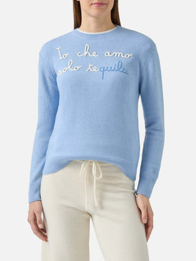 New Queen crewneck with Io che amo solo te(quila) embroidery
