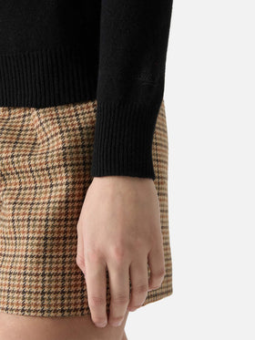 New Queen crewneck in white with Strassata rhinestone embellishment