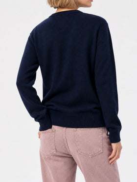 Nouveau pull bleu Queen avec jacquard Non me lo merito 