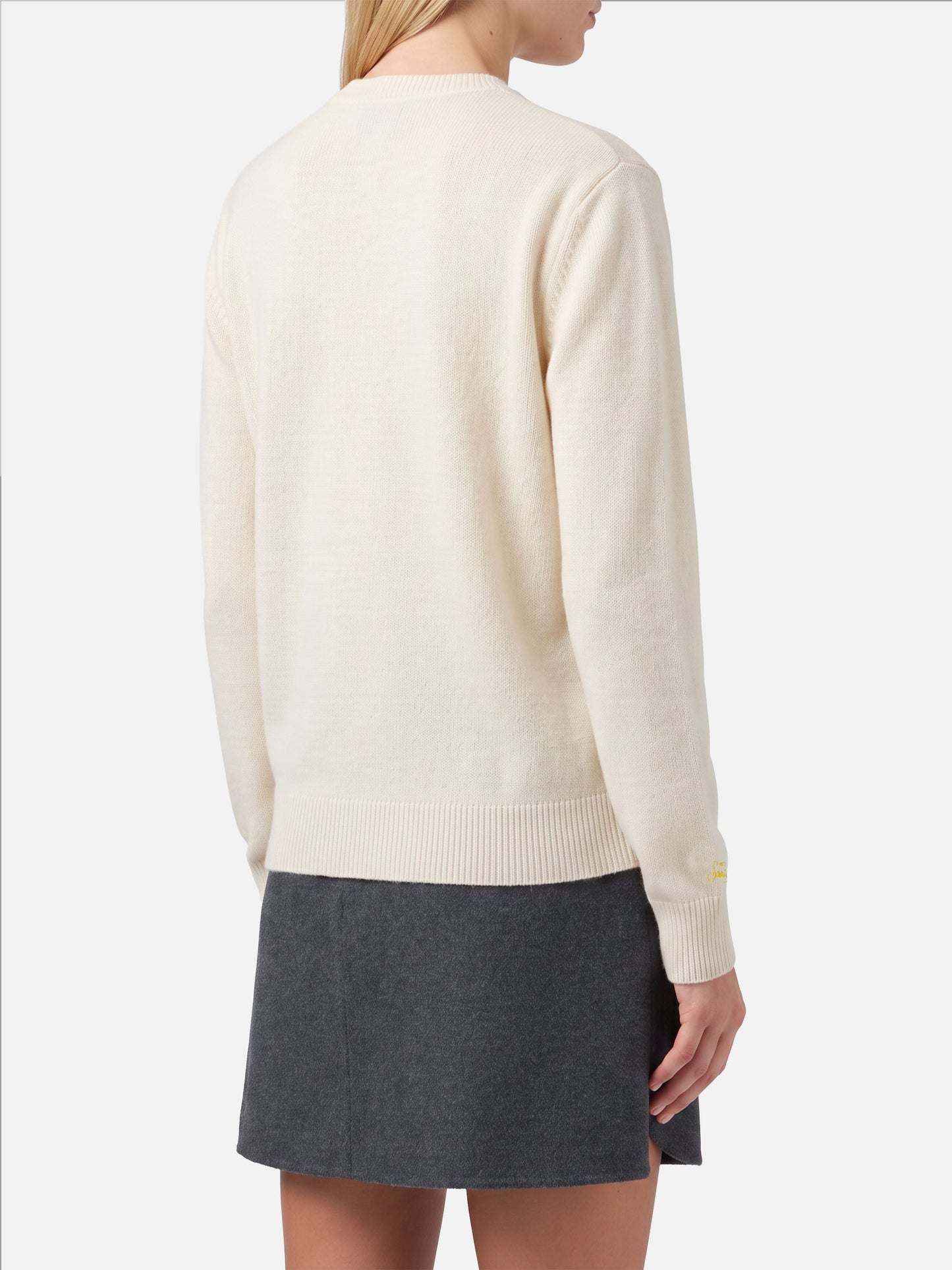 Maglione New Queen bianco con stampa Simpson | Special Edition