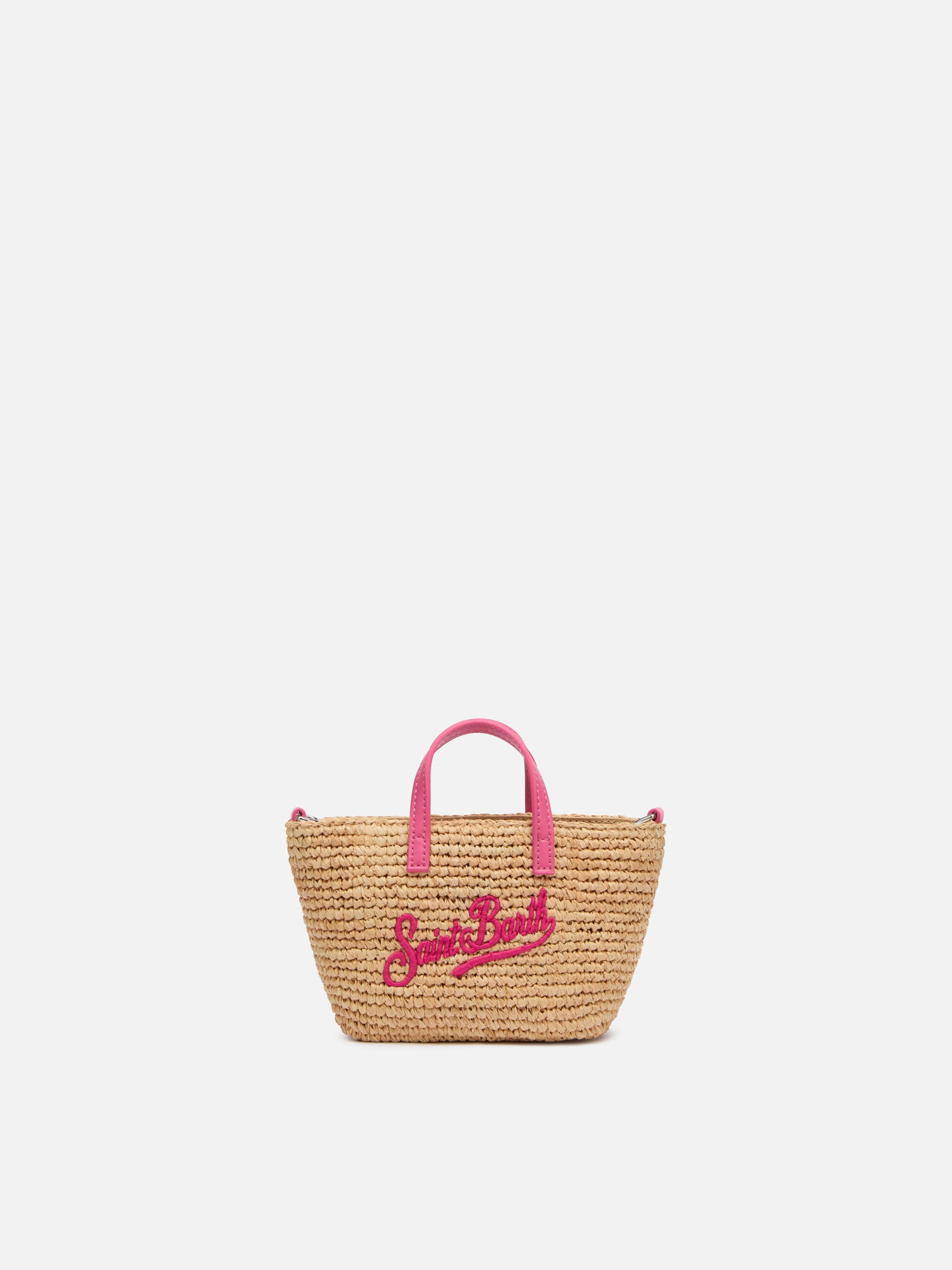 Beige Raffia City Micro bag with Saint Barth embroidery - MC2 Saint Barth
