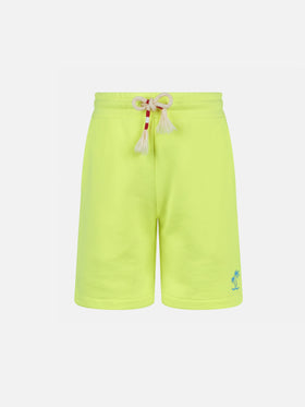 Fluo yellow cotton bermuda shorts Randle Jr