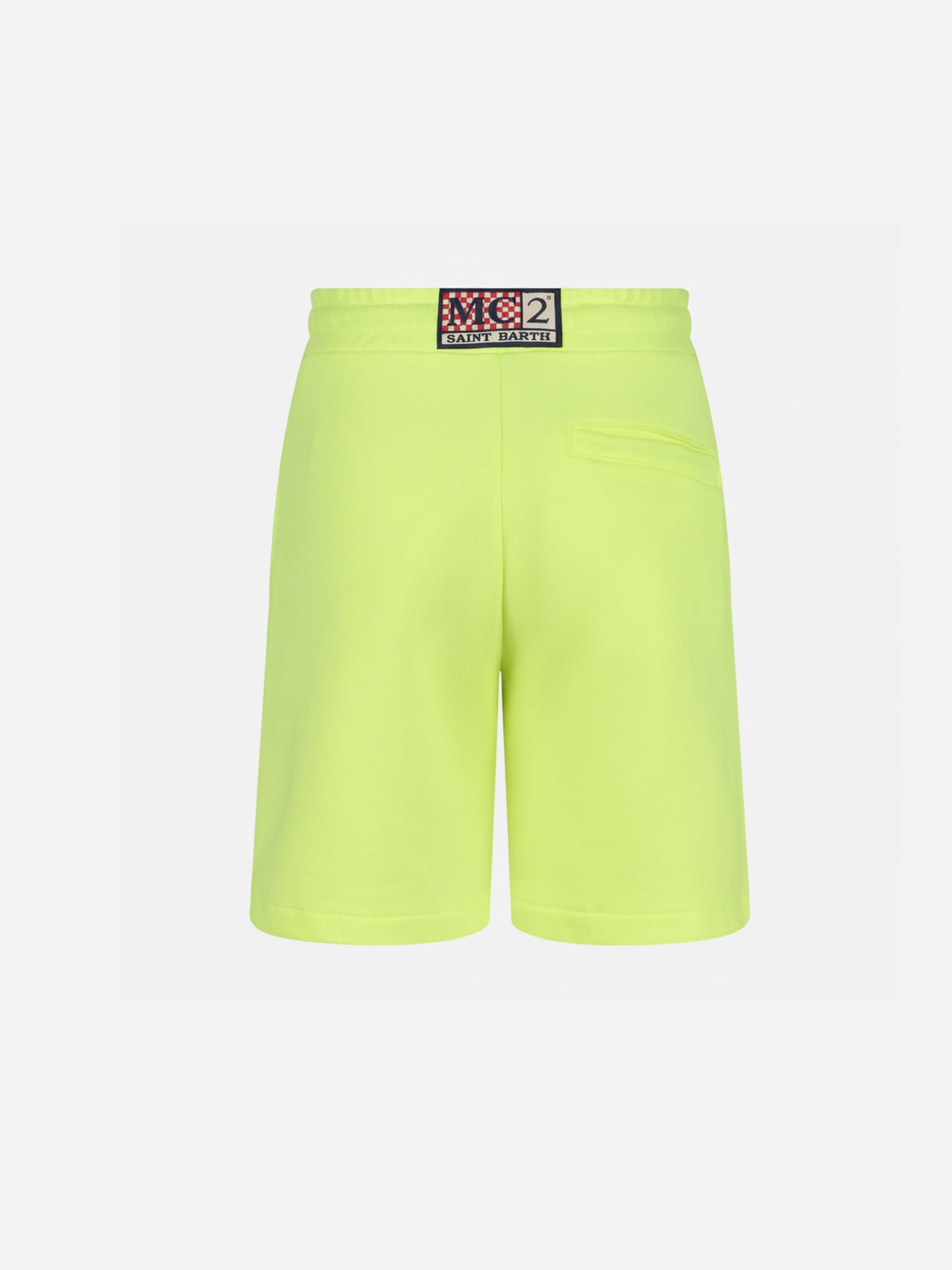 Fluo yellow cotton bermuda shorts Randle Jr