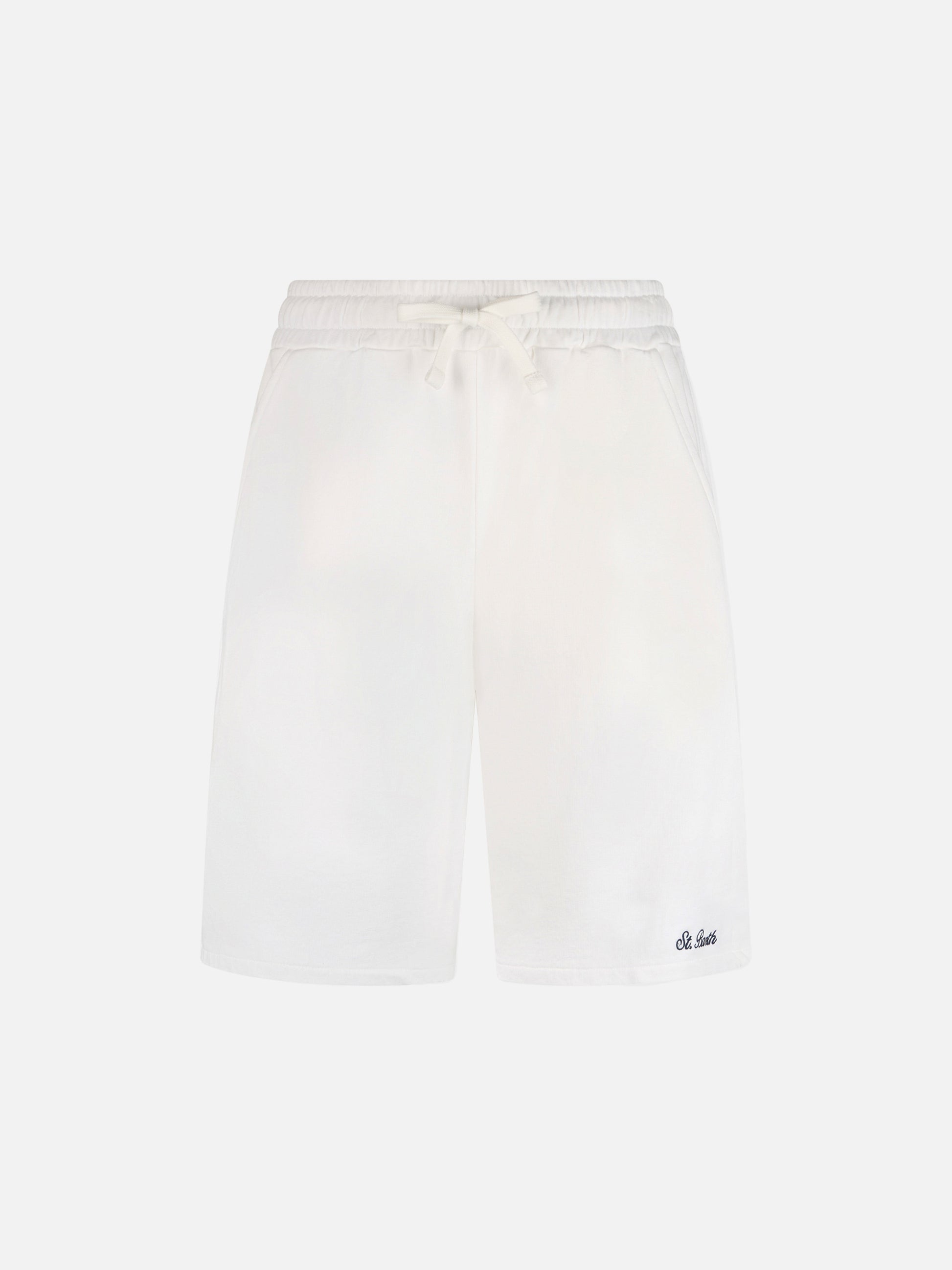 Man white cotton fleece bermuda shorts Randle - MC2 Saint Barth