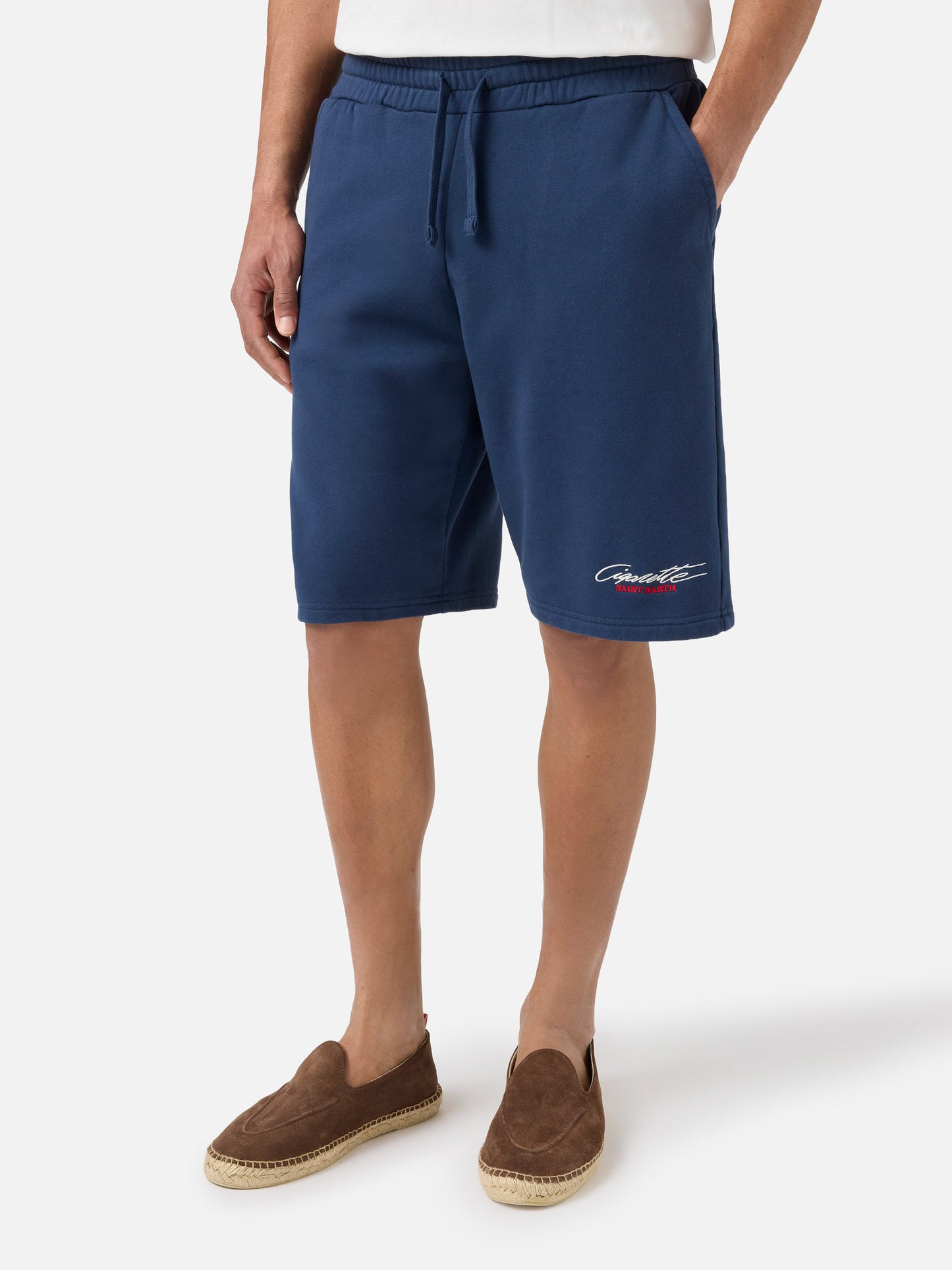 Blue Randle bermuda shorts with Cigarette Racing embroidery | Special Edition
