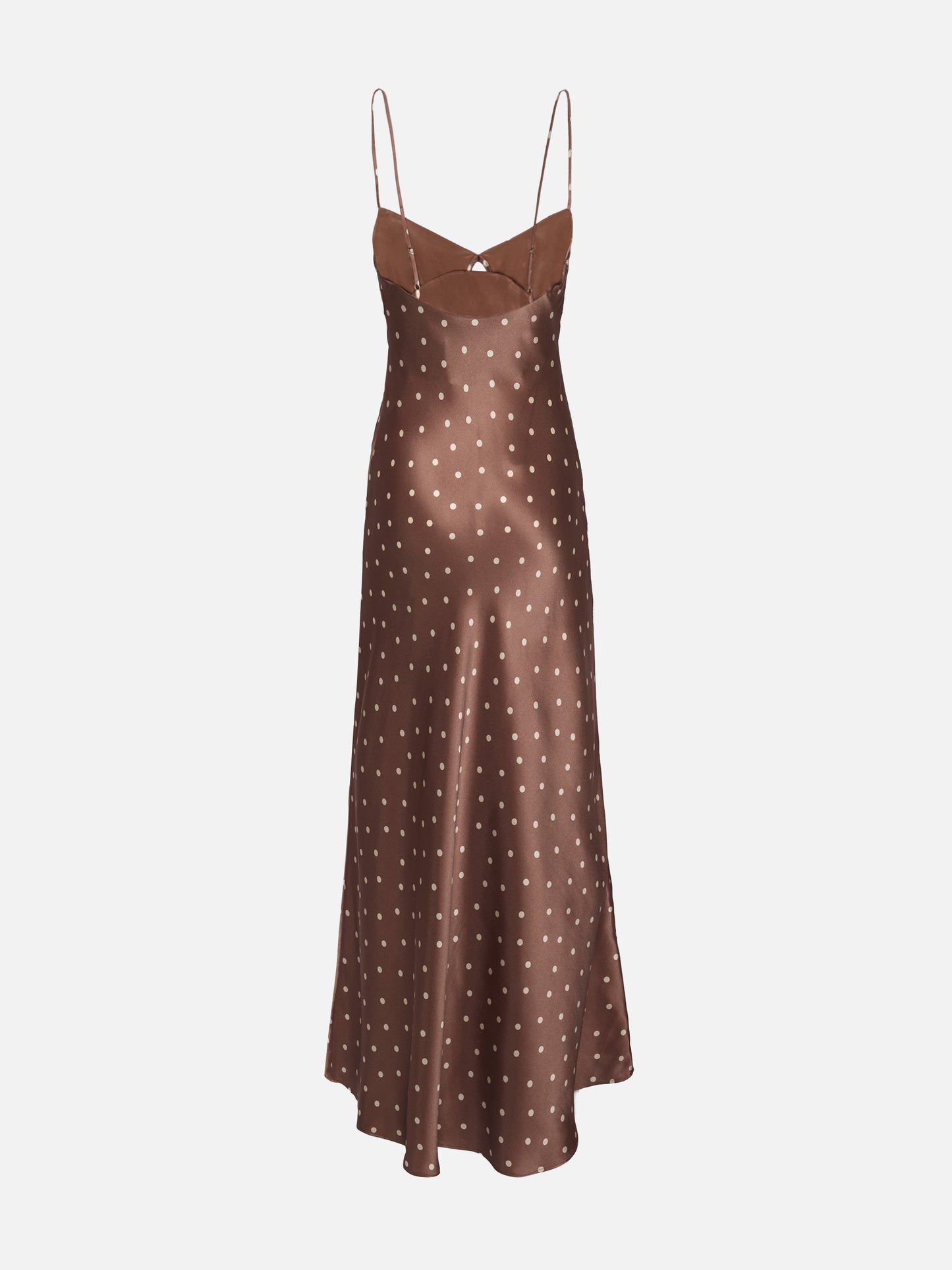 Ravel – Schmales Kleid aus reiner Seide mit Tupfenmuster