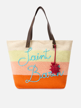 Charm da borsa a forma di granchio in rafia